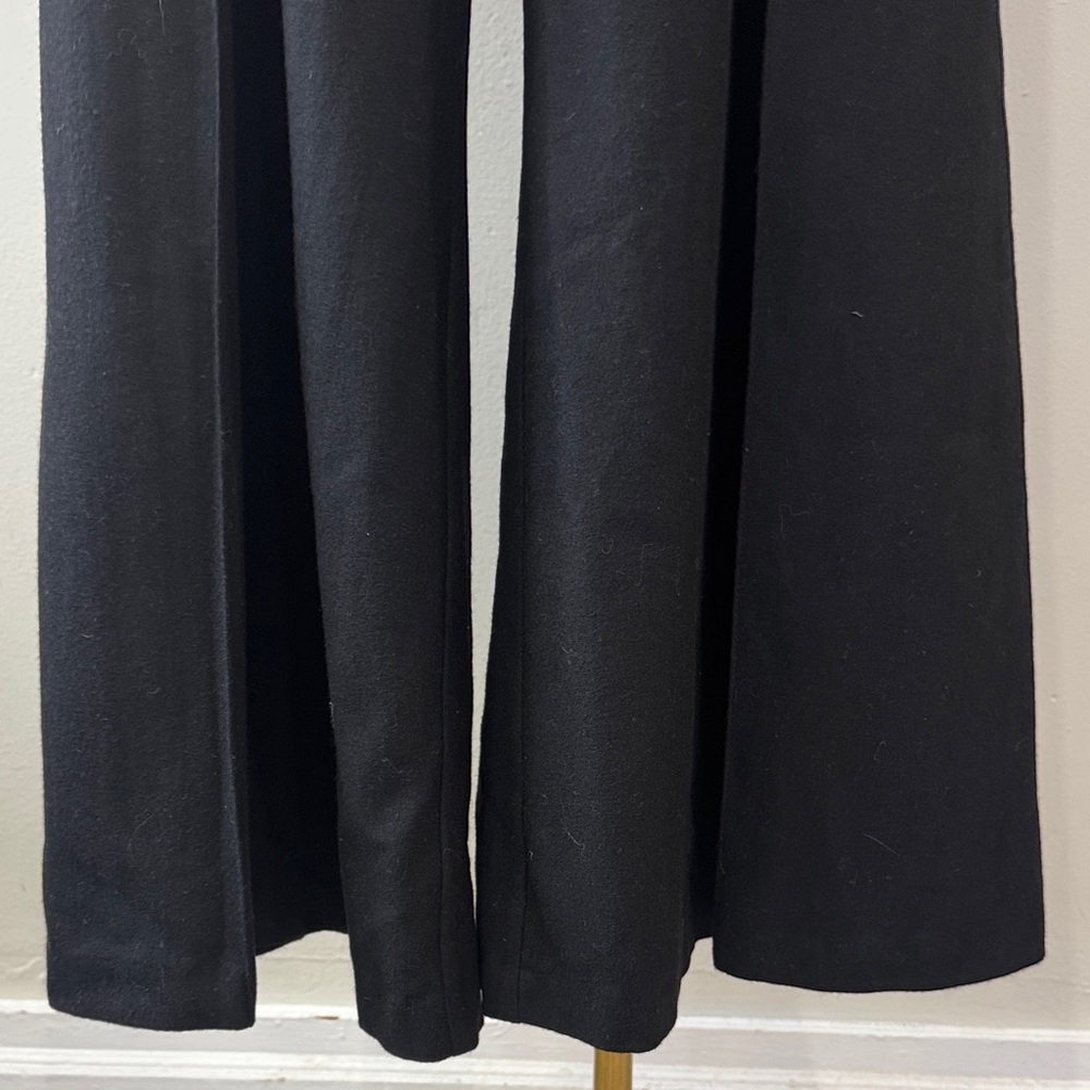 Vintage Clara Collins Paris Wool Wide Leg Pleated Pants | Y2K Paris Fashion - Picture 8 of 10